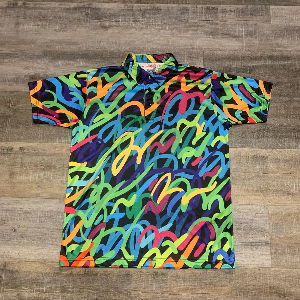 Play Loud Golf Silently Be Heard PLG Polo Shirt Small